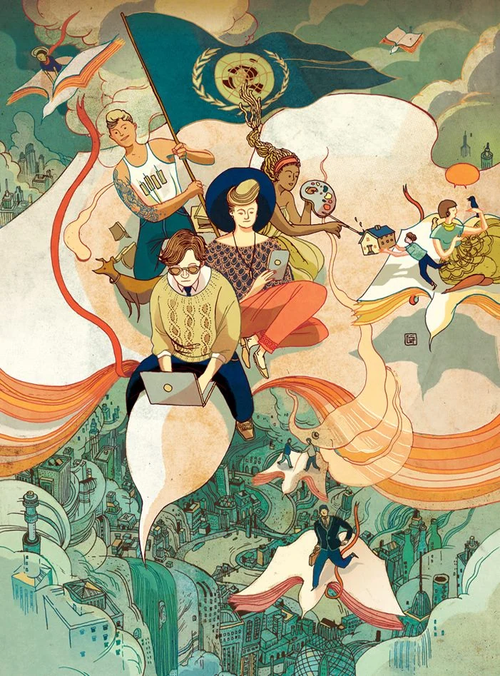 Victo Ngai — artwork 4 of 11, Retrofuturisme archive