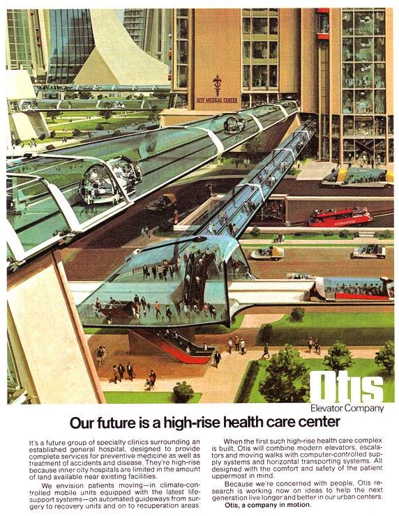 John Berkey — OTIS advertisements — image 7 of 19, Retrofuturisme archive